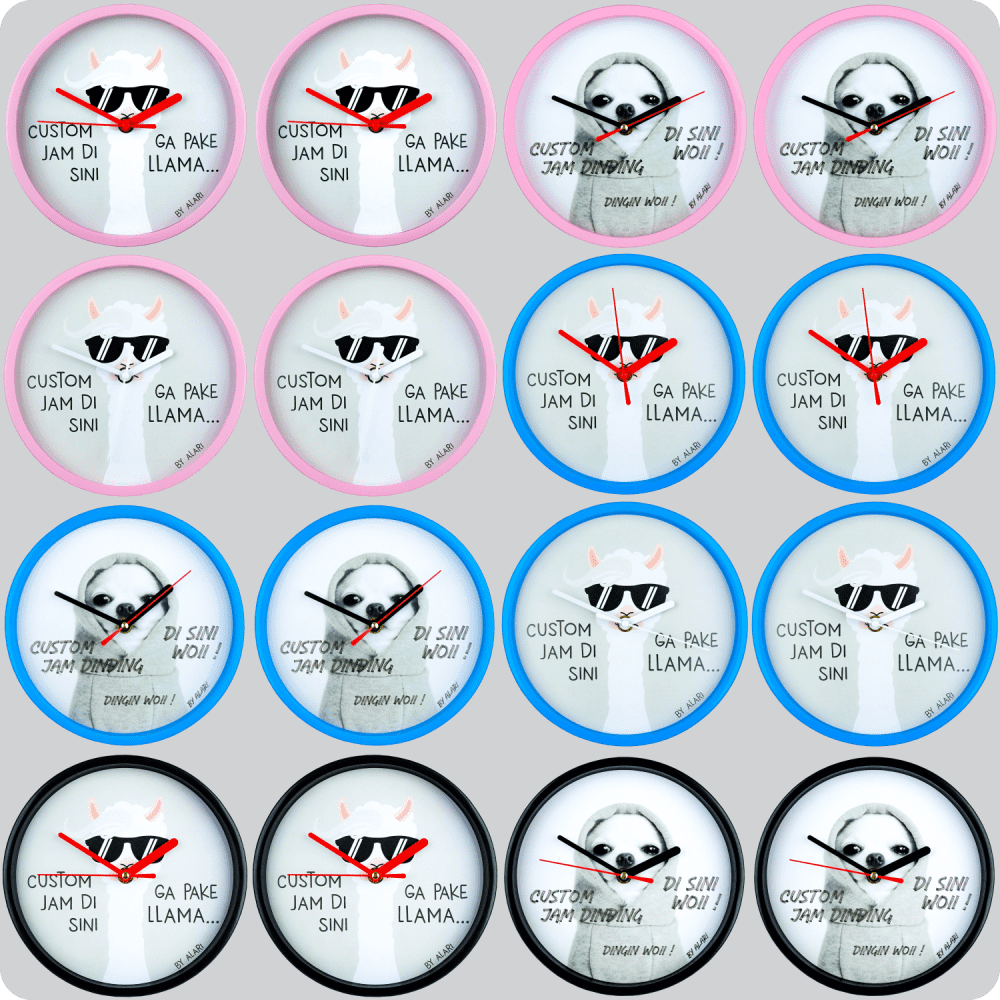 Jam Dinding Analog Custom Alari Putih &amp; Jarum 206-3 Putih MJD 5168 JDALCSTM1668-RPUTJPUT206-3-M5168