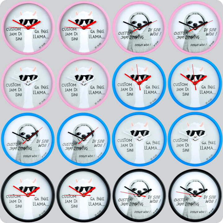 Jam Dinding Analog Custom Alari Putih &amp; Jarum 206-3 Putih MJD 5168 JDALCSTM1668-RPUTJPUT206-3-M5168