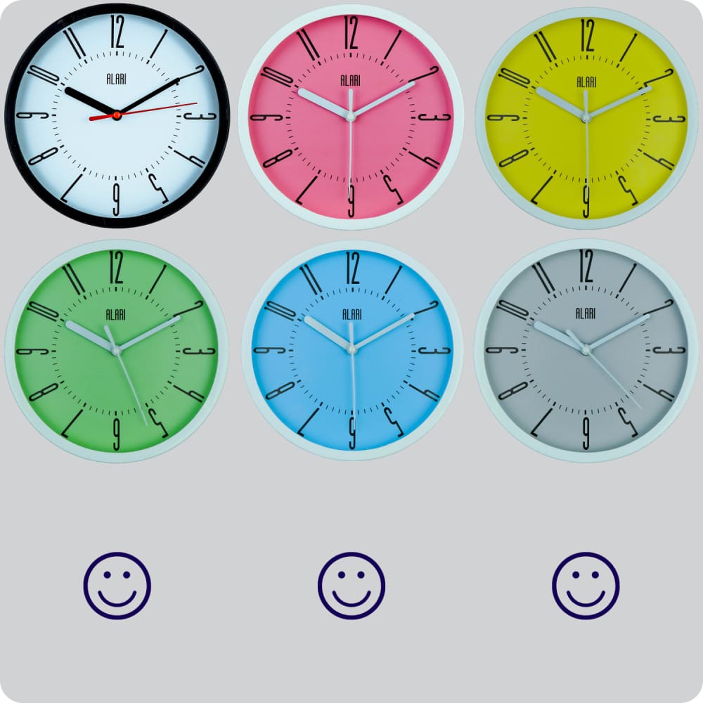 Jam Dinding Analog Polos Minimalis Alari Abu-Abu JDALARAL1155ABU