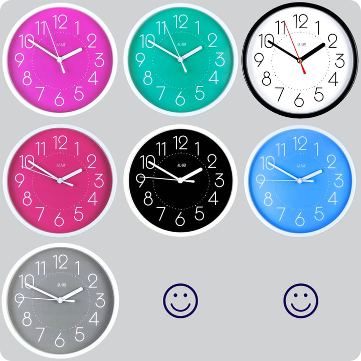 Jam Dinding Analog Polos Minimalis Alari Abu JDALARAL1166-1668ABU