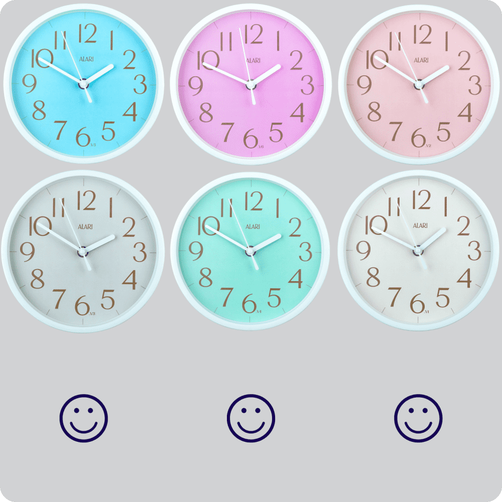 Jam Dinding Analog Polos Minimalis Alari Cream V1 JDALARAL1179-1668CREV1
