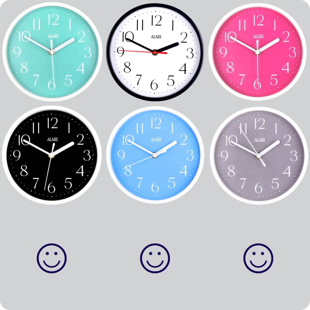 Jam Dinding Analog Polos Minimalis Alari Abu JDALARAL1252-1668ABU