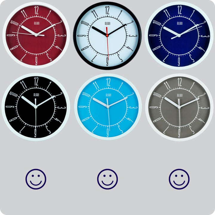 Jam Dinding Analog Polos Minimalis Alari Grey JDALARAL1177GRY