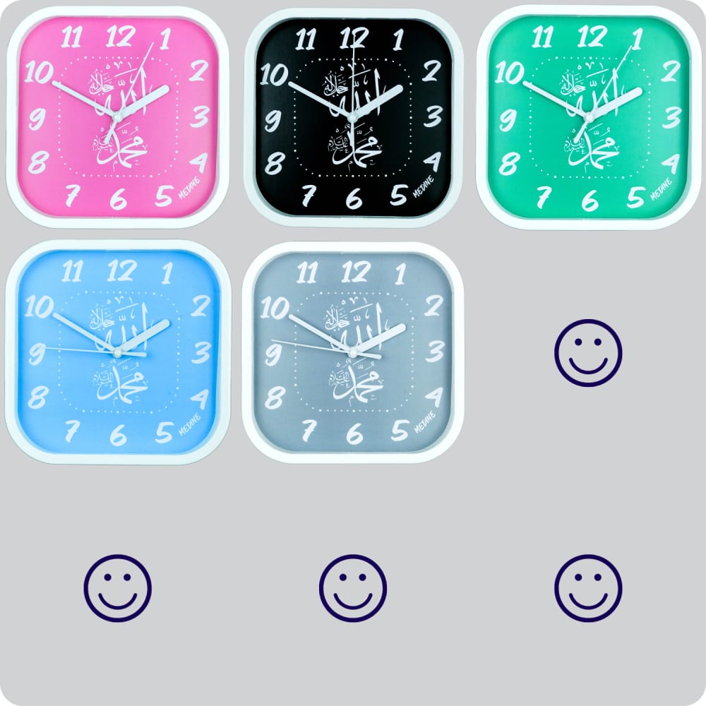 Jam Dinding Analog Kaligrafi Medine Abu JDMEDIMD1168-5454ABU