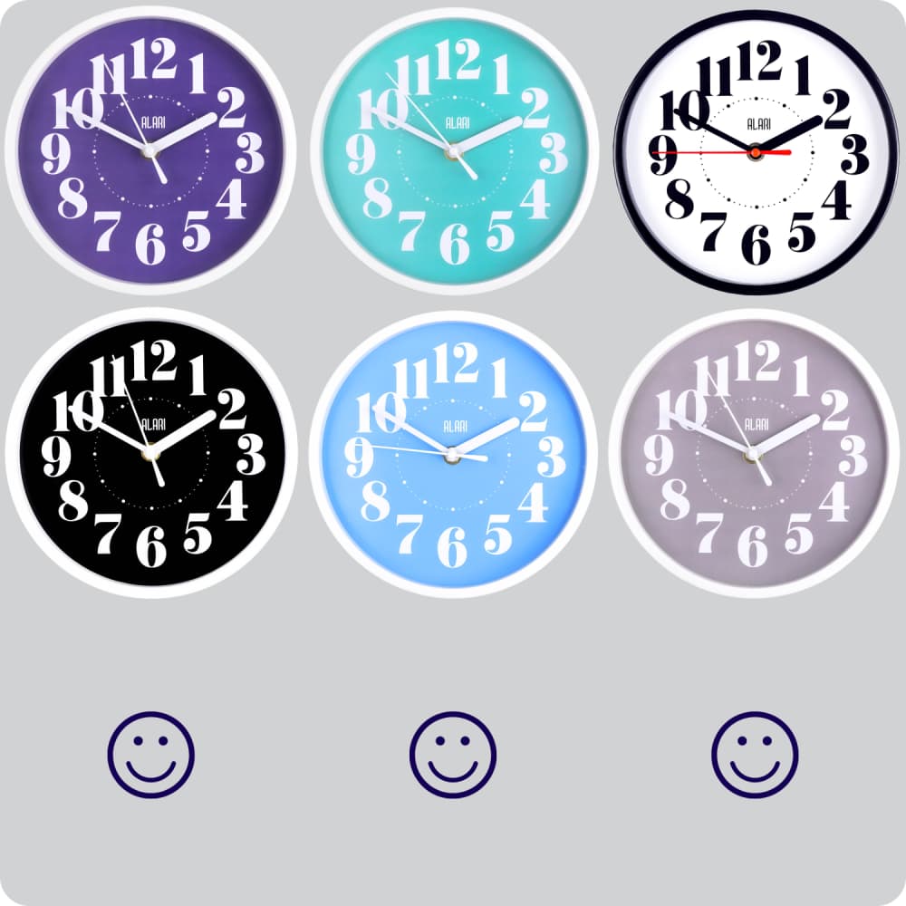 Jam Dinding Analog Polos Minimalis Alari Abu JDALARAL1251-1668ABU