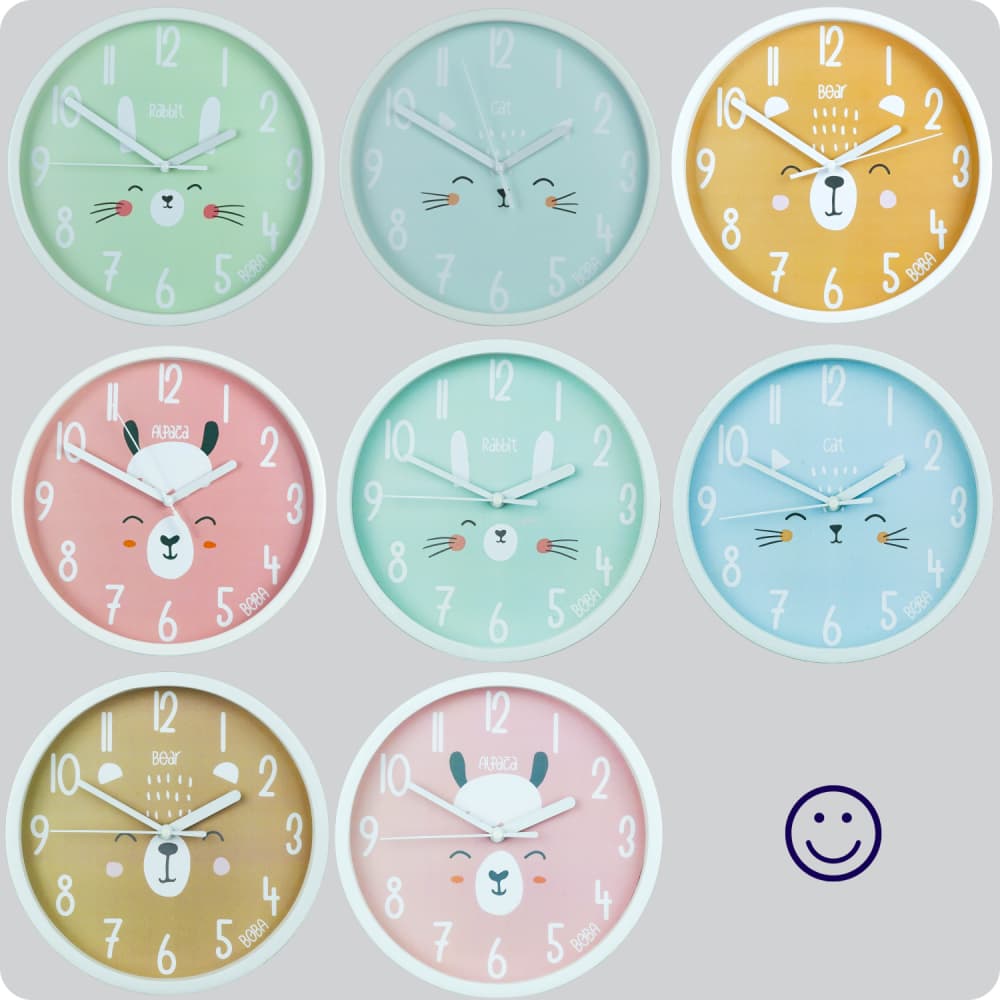 Jam Dinding Analog Karakter Anak Boba Alpaca JDBOBABB1515AHALPA