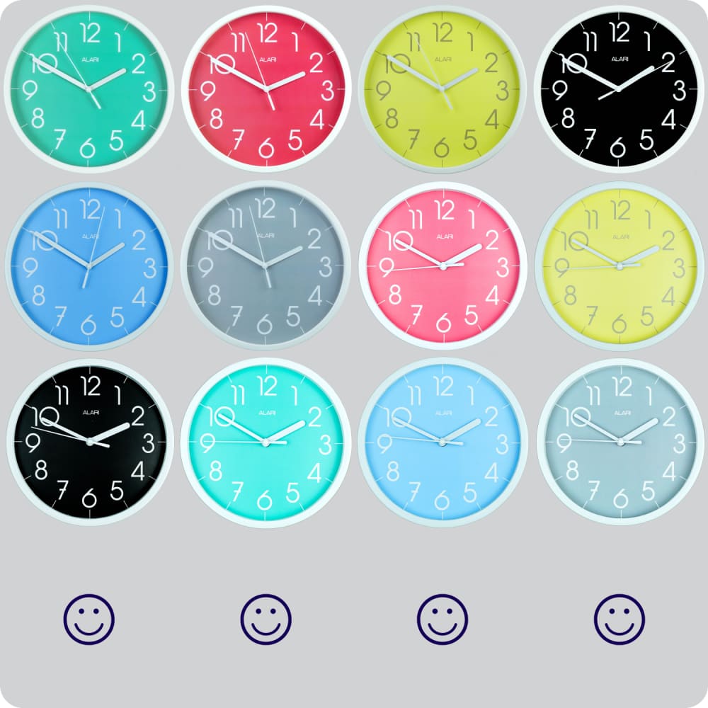 Jam Dinding Analog Polos Minimalis Alari Abu-Abu JDALARAL1112ABU