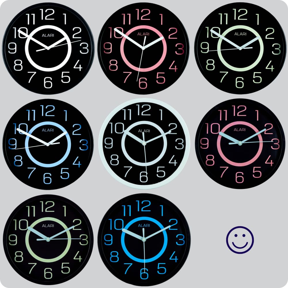 Jam Dinding Analog Polos Minimalis Alari Blue JDALARAL1181BLU