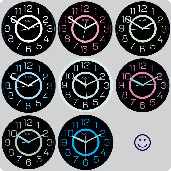 Jam Dinding Analog Polos Minimalis Alari Blue JDALARAL1181BLU