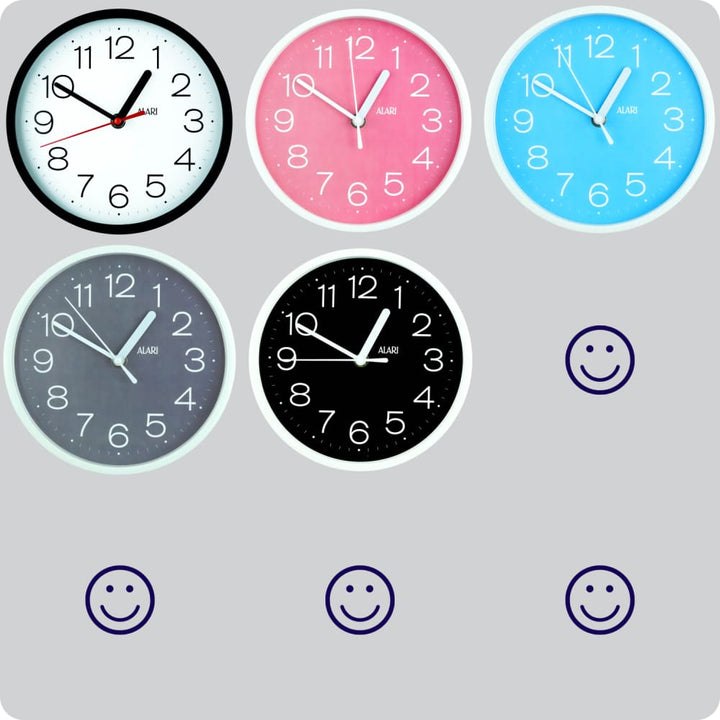 Jam Dinding Analog Polos Minimalis Alari Hitam JDALARAL1247-1668HIT