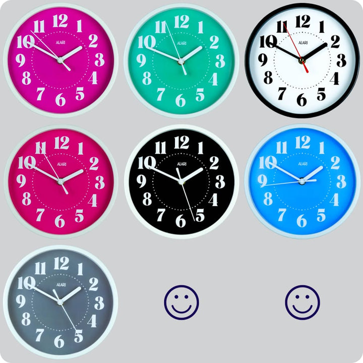 Jam Dinding Analog Polos Minimalis Alari Abu JDALARAL1190-1668ABU