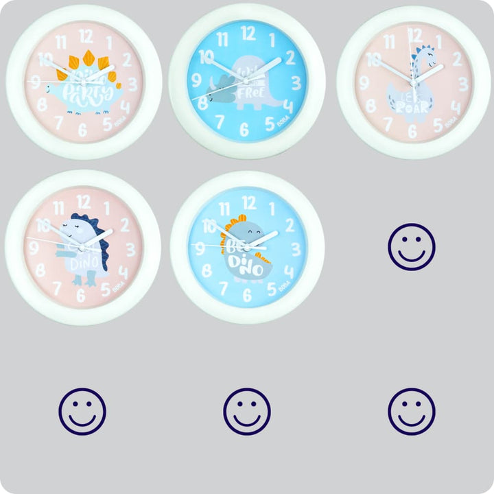 Jam Dinding Analog Karakter Anak Boba Be Dino JDBOBABB1212-805BDI