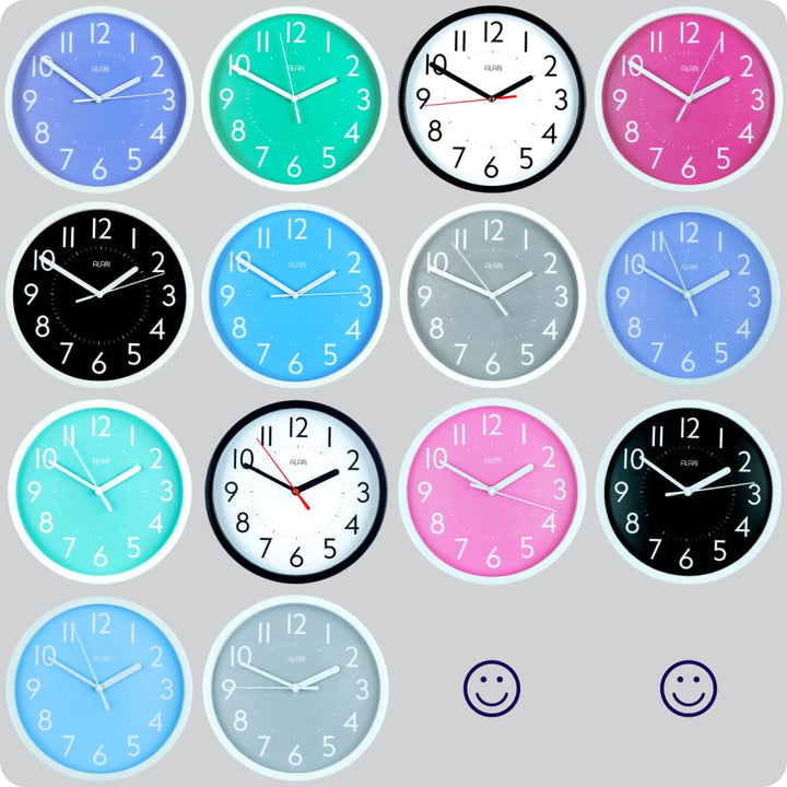 Jam Dinding Analog Polos Minimalis Alari Abu JDALARAL1209-1668ABU