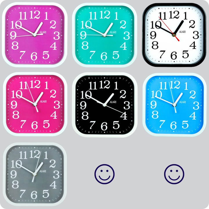 Jam Dinding Analog Polos Minimalis Alari Abu JDALARAL1243-5454ABU