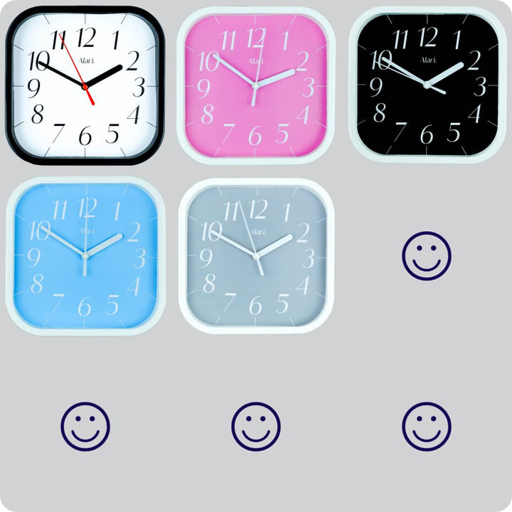 Jam Dinding Analog Polos Minimalis Alari Abu JDALARAL1115-5454ABU
