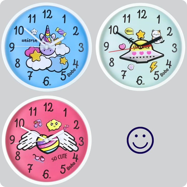 Jam Dinding Analog Karakter Anak Boba Heart So Cute JDBOBABB1173-1668HEAV3