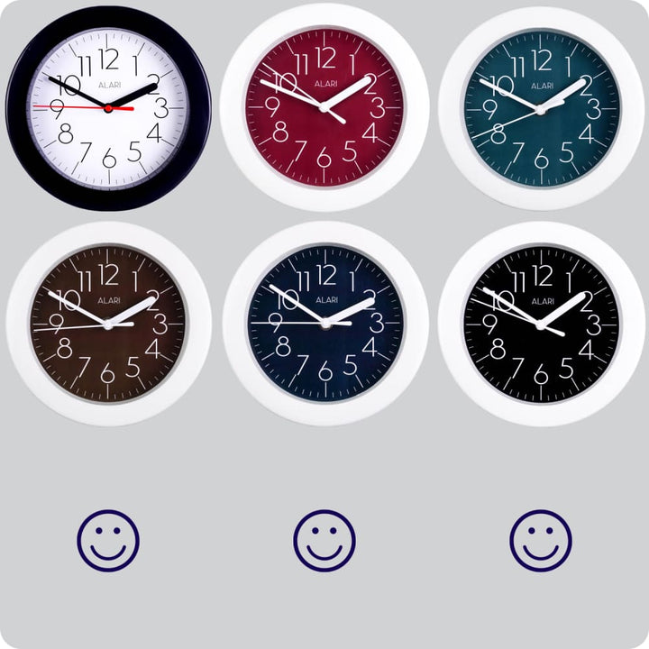 Jam Dinding Analog Polos Minimalis Alari Hitam JDALARAL1189-805HIT