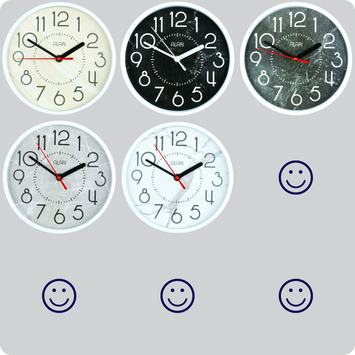 Jam Dinding Analog Polos Minimalis Alari Putih JDALARAL1239-1668PUT