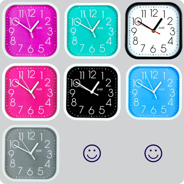 Jam Dinding Analog Polos Minimalis Alari Abu JDALARAL1244-5454ABU