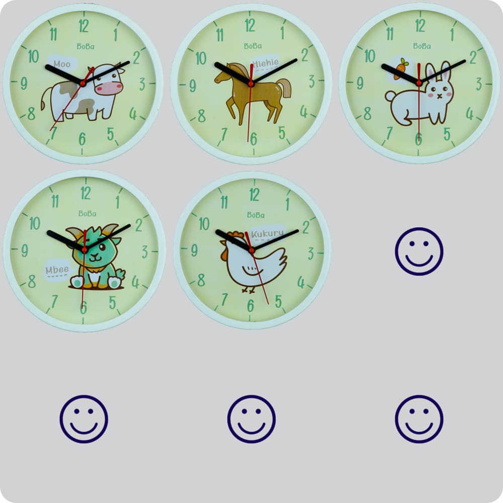 Jam Dinding Analog Animal Boba Kelinci JDBOBAFABB1111KEL
