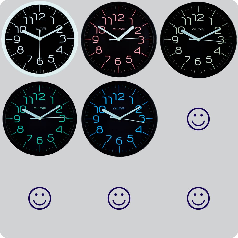 Jam Dinding Analog Polos Minimalis Alari Blue JDALARAL1199BLU