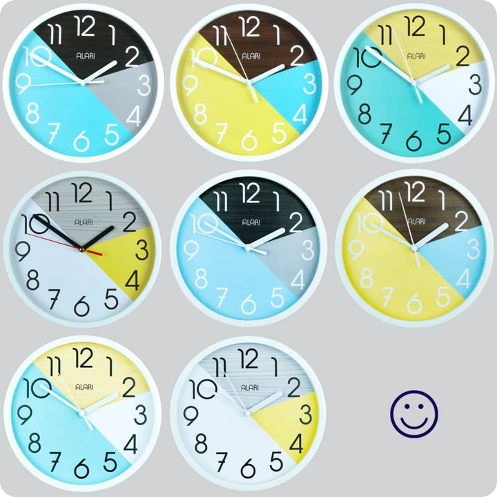 Jam Dinding Analog Polos Minimalis Alari Abu JDALARAL1210-1668ABU