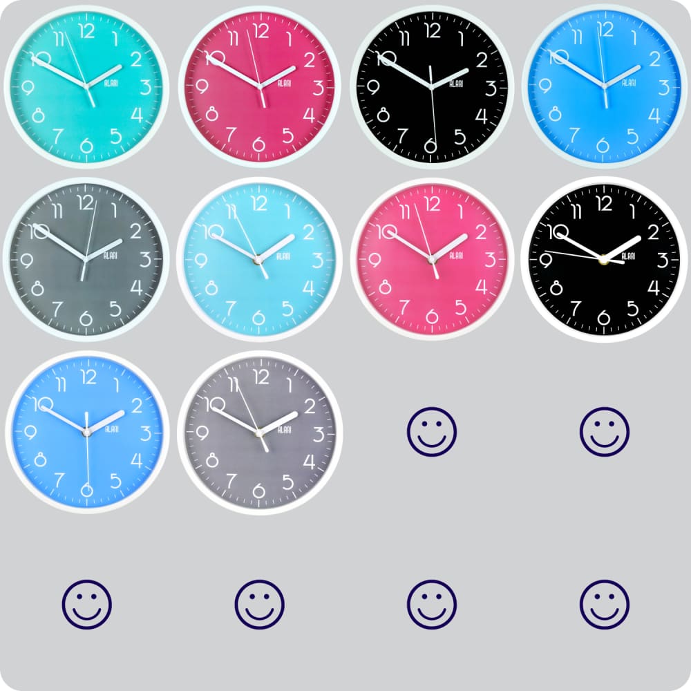 Jam Dinding Analog Polos Minimalis Alari Abu JDALARAL1256-1668ABU