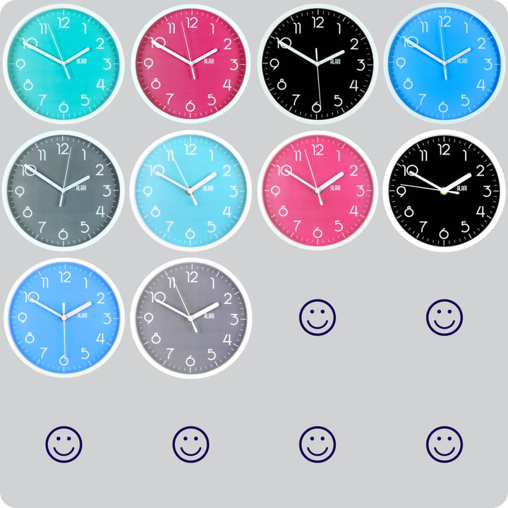 Jam Dinding Analog Polos Minimalis Alari Abu JDALARAL1256-1668ABU