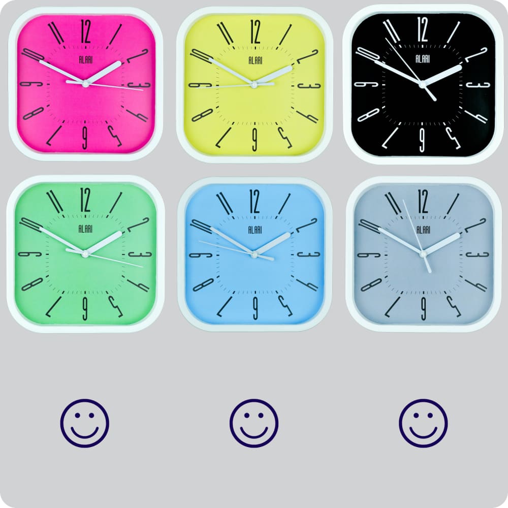 Jam Dinding Analog Polos Minimalis Alari Abu JDALARAL1155-5454ABU