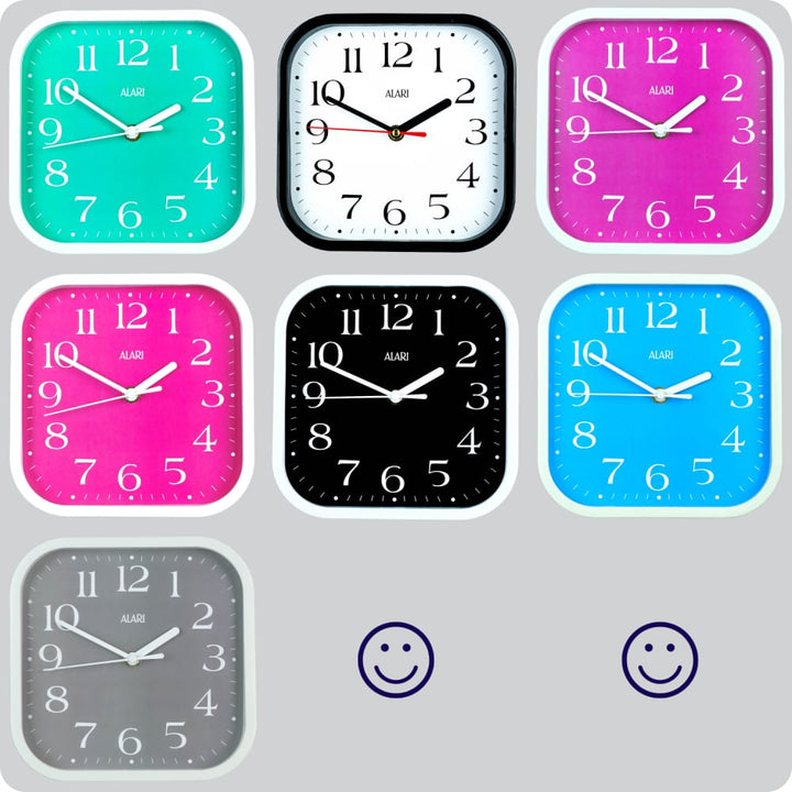 Jam Dinding Analog Polos Minimalis Alari Abu JDALARAL1242-5454ABU