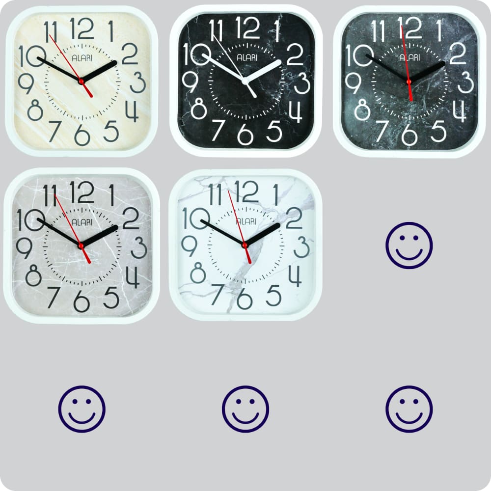 Jam Dinding Analog Polos Minimalis Alari Putih JDALARAL1239-5454PUT