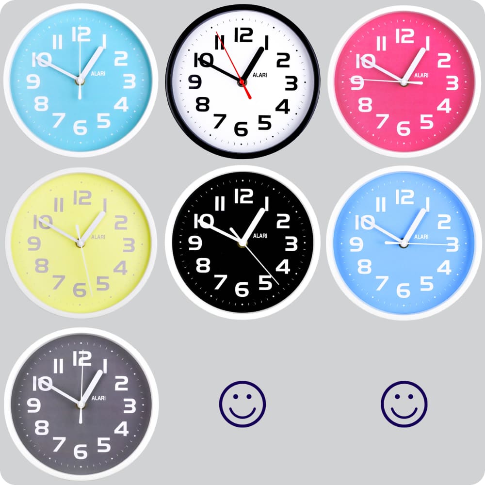 Jam Dinding Analog Polos Minimalis Alari Abu JDALARAL1254-1668ABU