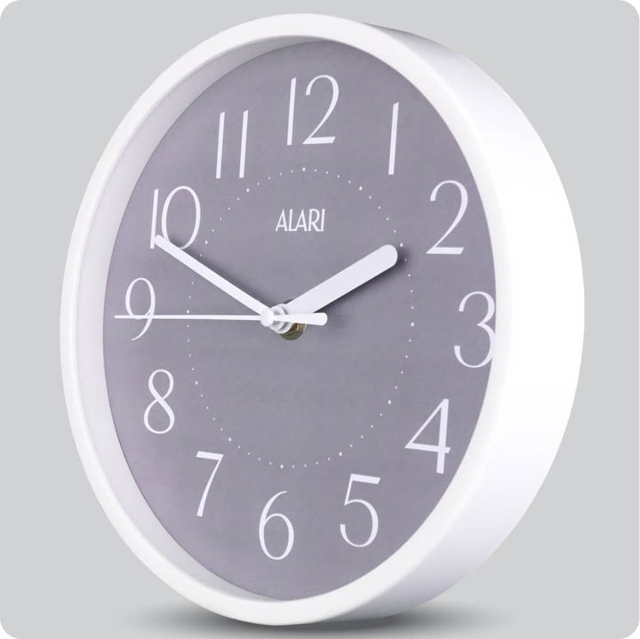Jam Dinding Analog Polos Minimalis Alari Abu JDALARAL1158-1668ABU