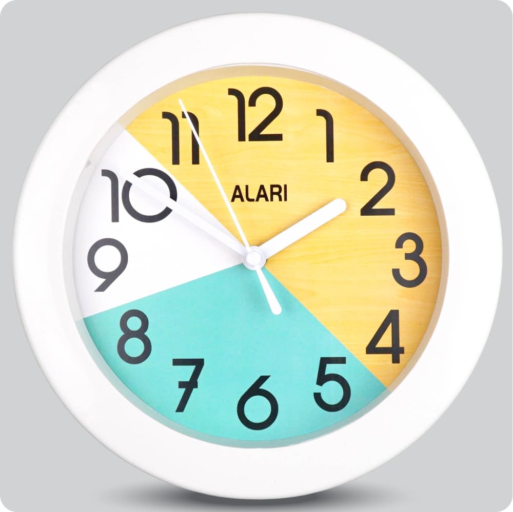 Jam Dinding Analog Polos Minimalis Alari Coklat Muda JDALARAL1210-805COKMUD