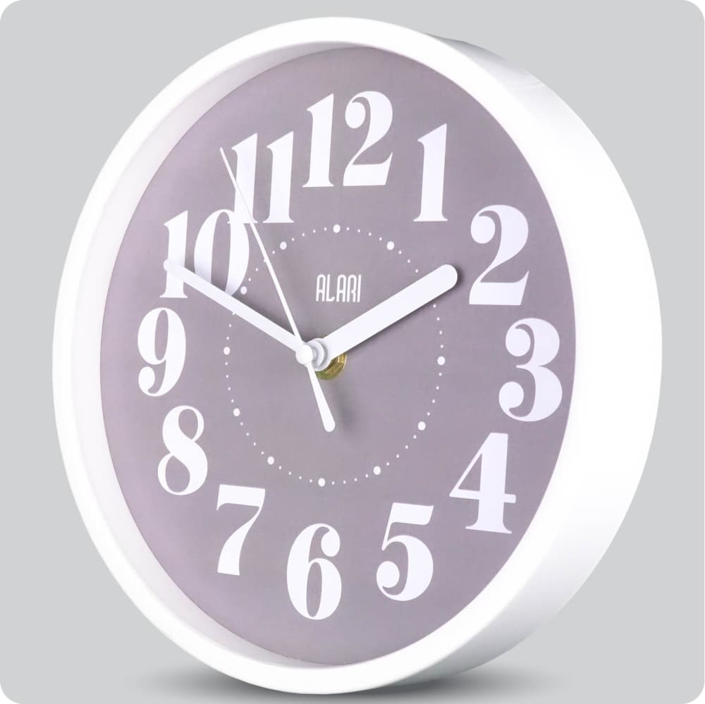 Jam Dinding Analog Polos Minimalis Alari Abu JDALARAL1251-1668ABU