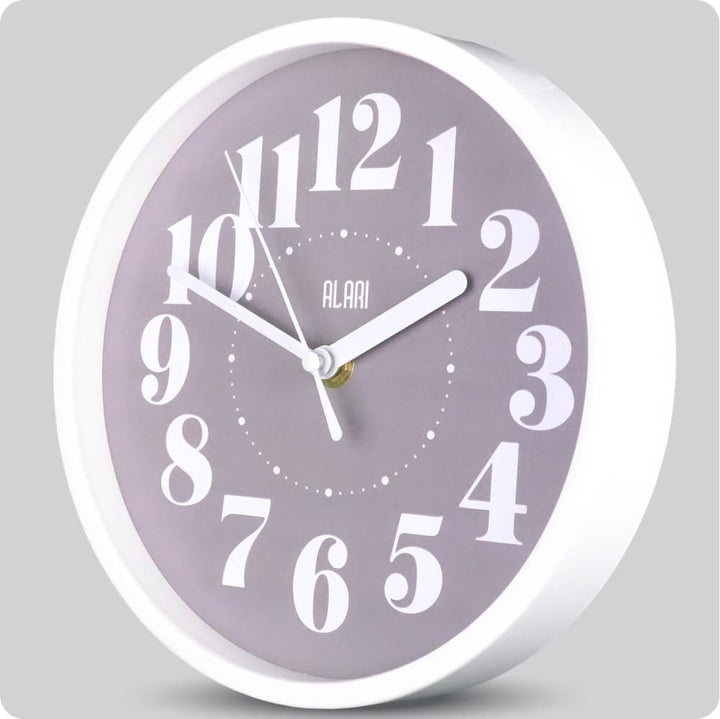 Jam Dinding Analog Polos Minimalis Alari Abu JDALARAL1251-1668ABU