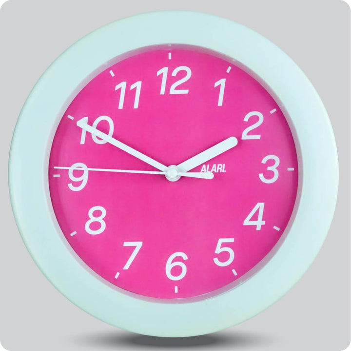 Jam Dinding Analog Polos Minimalis Alari Pink JDALARAL8000-805PIN