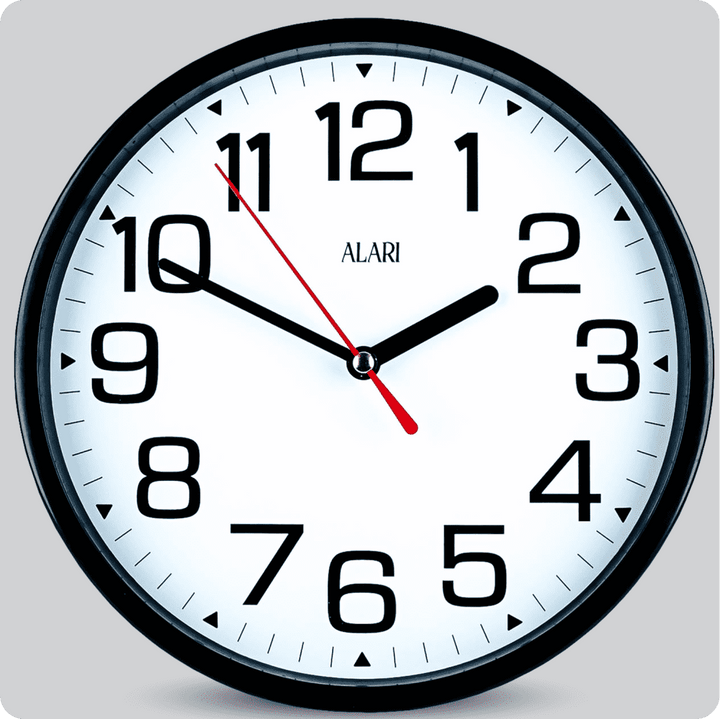 Jam Dinding Analog Polos Minimalis Alari Putih JDALARAL1193-1668PUT