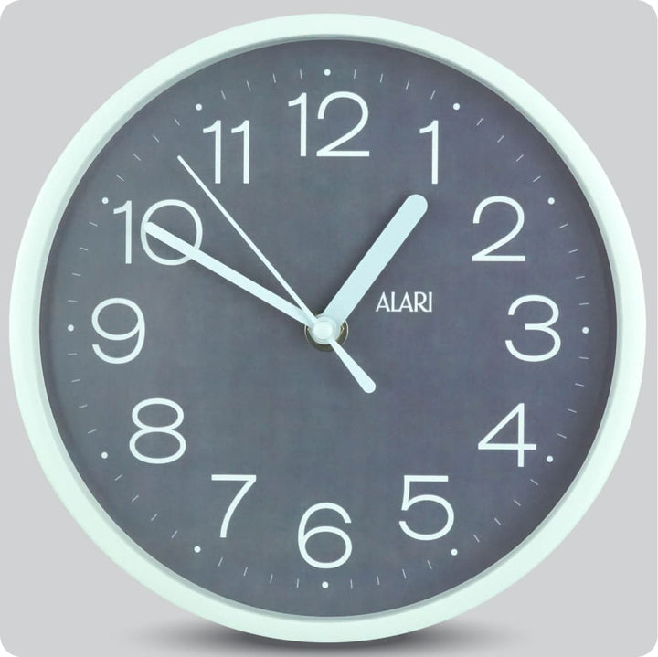 Jam Dinding Analog Polos Minimalis Alari Abu JDALARAL1247-1668ABU