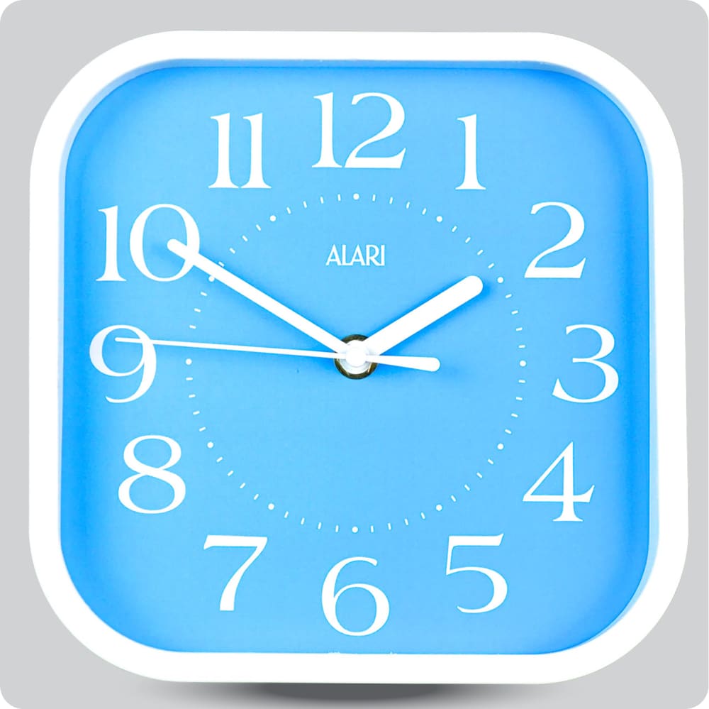 Jam Dinding Analog Polos Minimalis Alari Biru JDALARAL1246-5454BIR