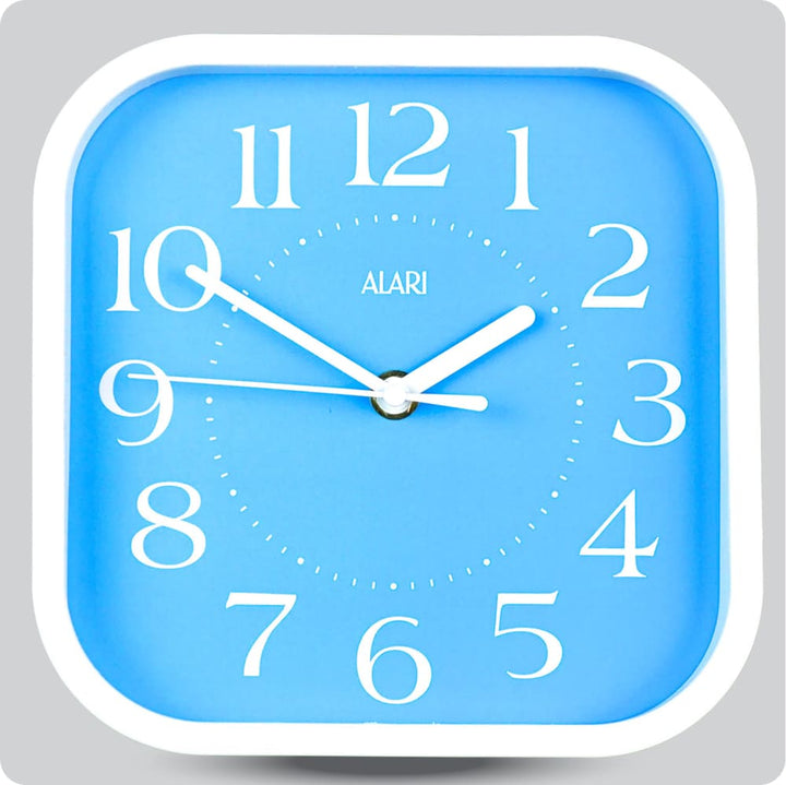 Jam Dinding Analog Polos Minimalis Alari Biru JDALARAL1246-5454BIR