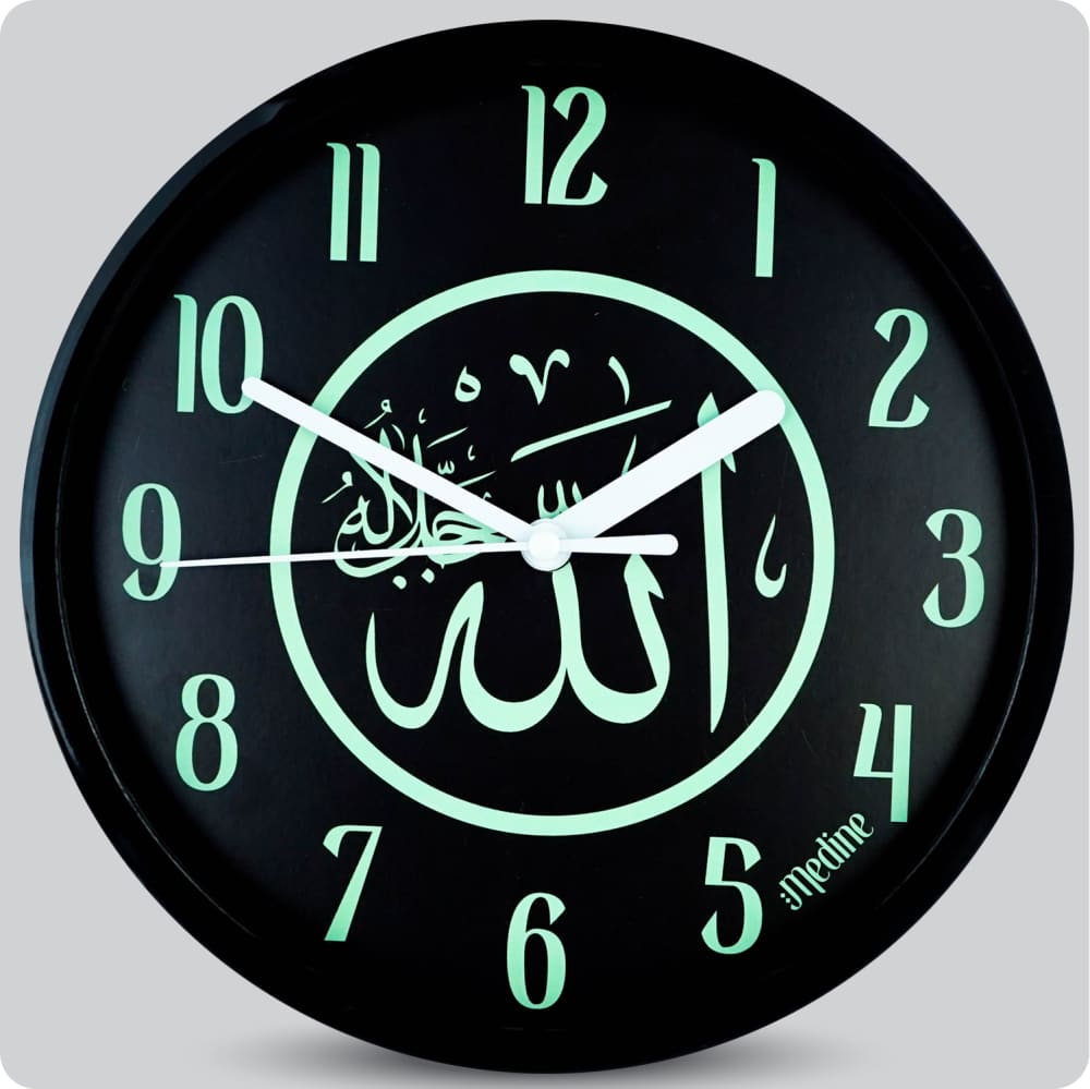 Jam Dinding Analog Kaligrafi Medine Hijau JDMEDIMD1181-1668HIJ