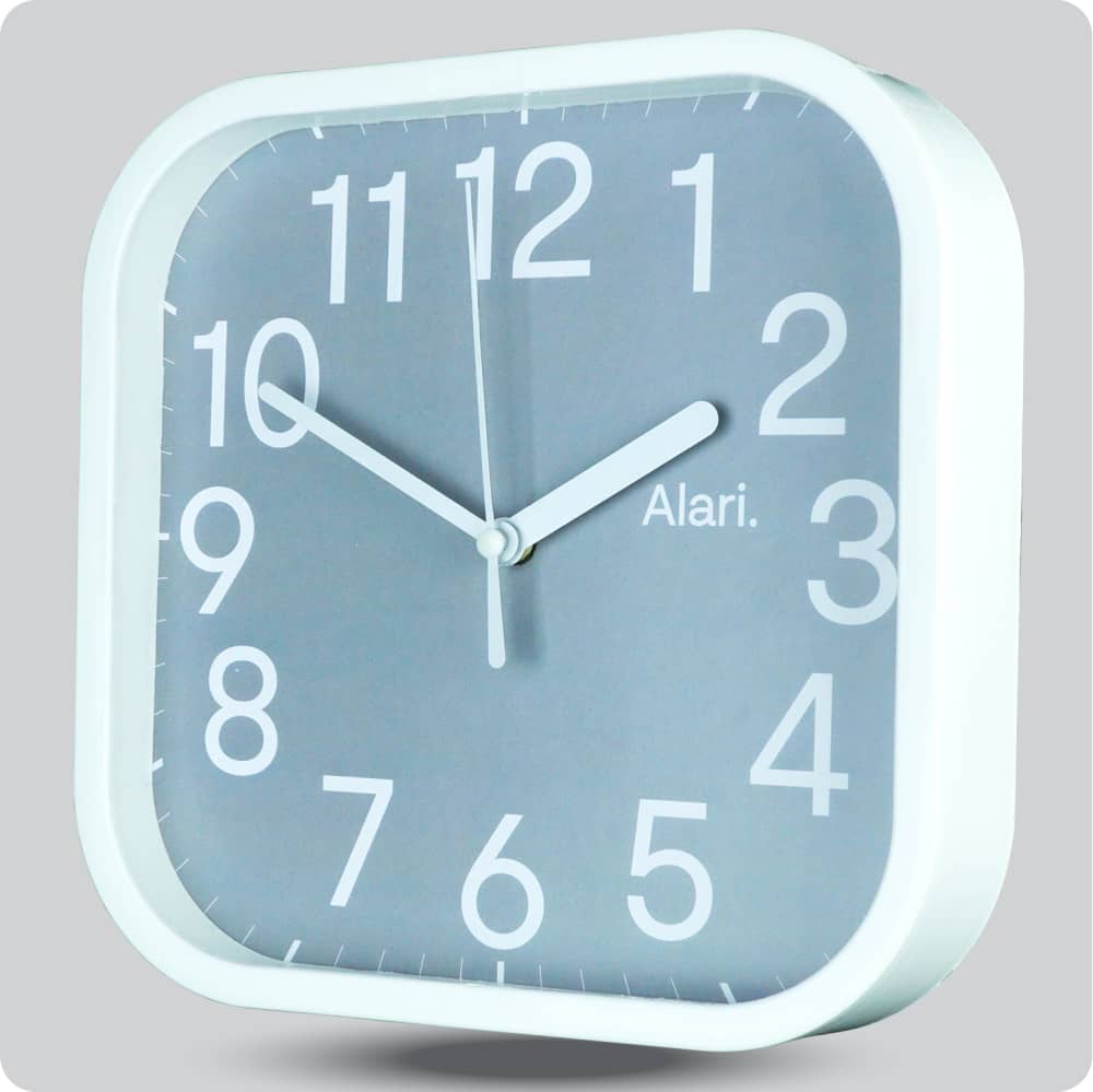 Jam Dinding Analog Polos Minimalis Alari Abu JDALARAL1113-5454ABU
