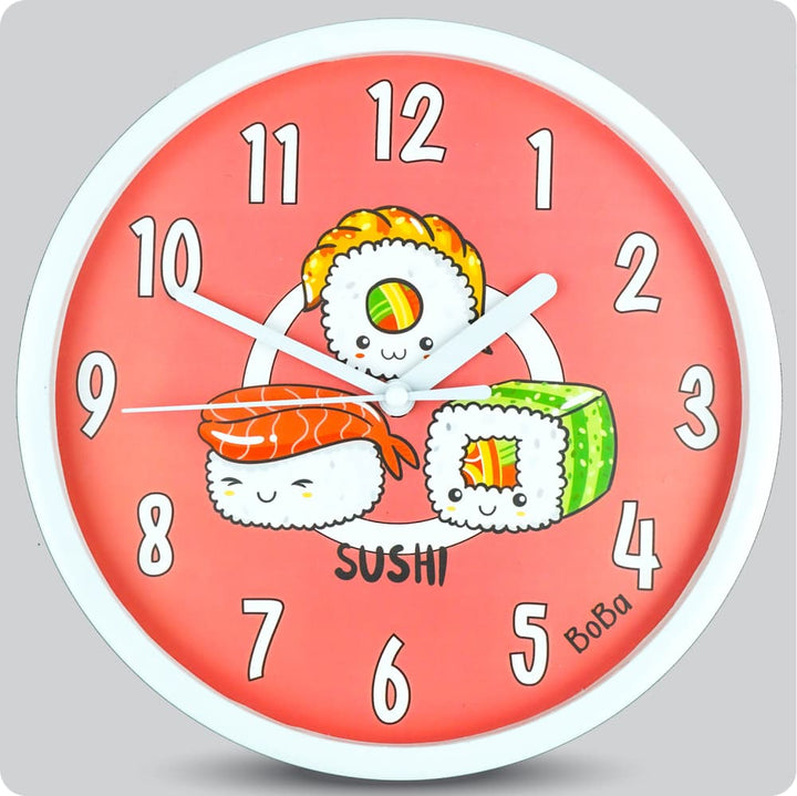 Jam Dinding Analog Karakter Anak Boba Sushi JDBOBABB1117SUS