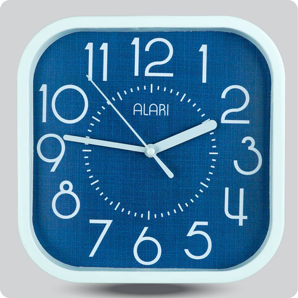 Jam Dinding Analog Polos Minimalis Alari Biru JDALARAL1208-5454BIR