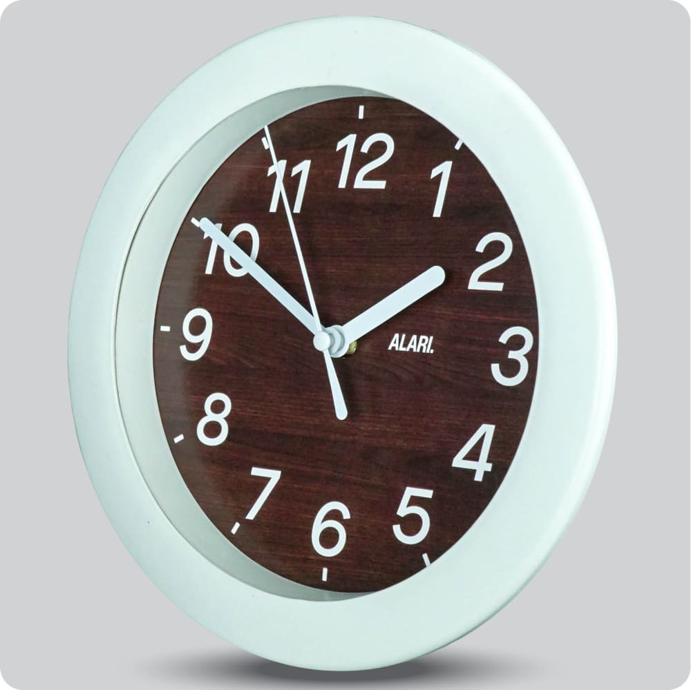 Jam Dinding Analog Polos Minimalis Alari Coklat Tua JDALARAL8005-805COKTUA