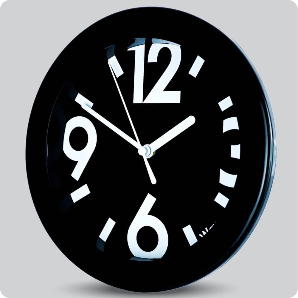 Jam Dinding Analog Polos Minimalis Wawa Hitam JDWAWAWW1188-805HIT