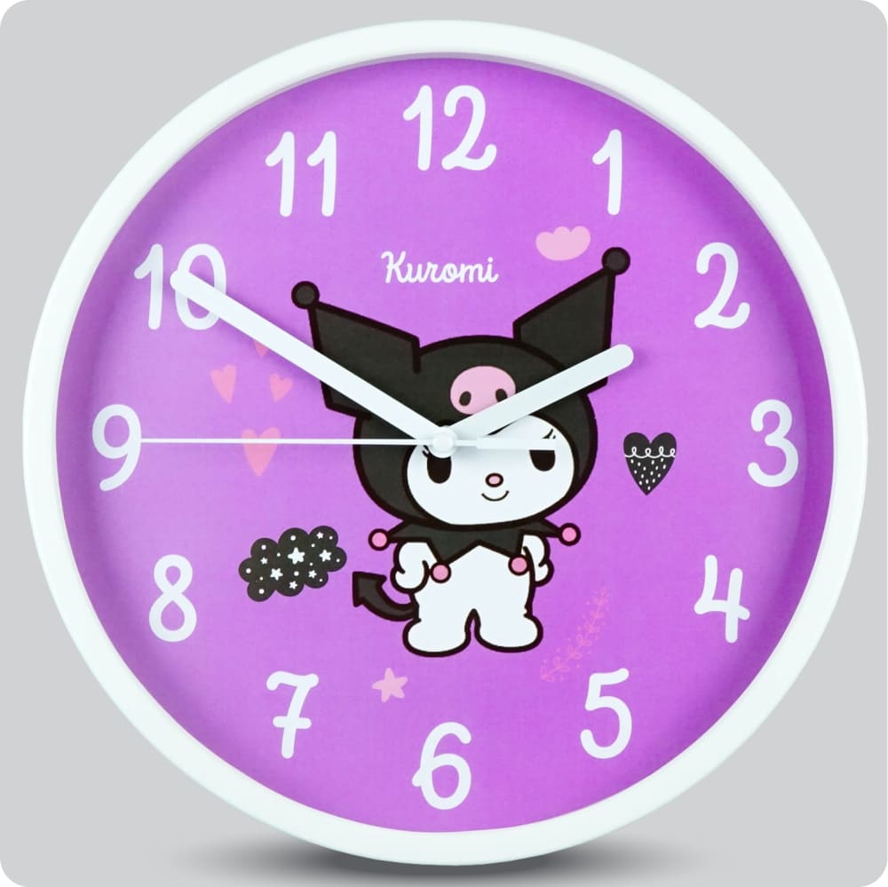 Jam Dinding Analog Karakter Anak Non Kuromi 25 Cm JDNONNN2202-168LKUR