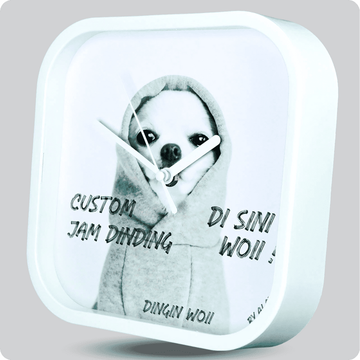 Jam Dinding Analog Custom Alari Putih &amp; Jarum 206-3 Putih MJD 5168 JDALCSTM5454-RPUTJPUT206-3-M5168