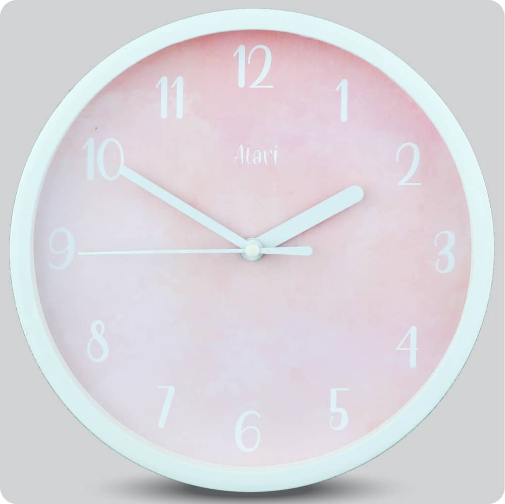 Jam Dinding Analog Bunga Alari Pink JDALARAL6111F3PIN